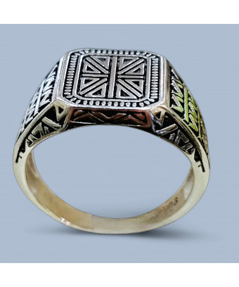 Bague Argent 925 Type Chevalière Taille 68