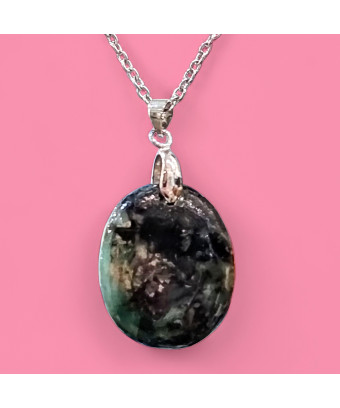 Pendentif Emeraude avec chaîne