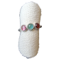 Bague Tourmaline rose et verte argent 925 Taille 56