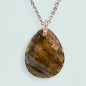 Pendentif Labradorite goutte avec chaîne (s)