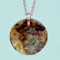 Pendentif Labradorite rond avec chaîne (s)
