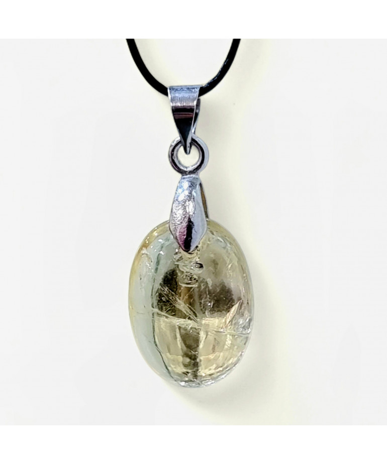 Pendentif Citrine sur cordon réglable