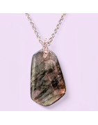Pendentif Labradorite avec chaîne (s)