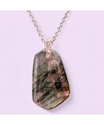 Pendentif Labradorite avec chaîne