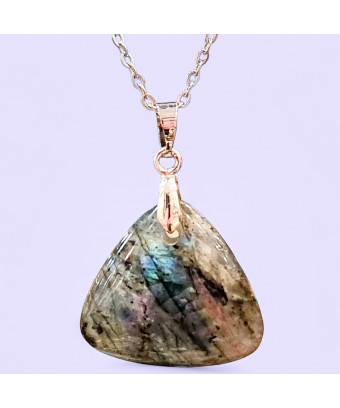 Pendentif Labradorite avec chaîne