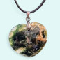 Pendentif Chrysoprase Cœur avec cordon