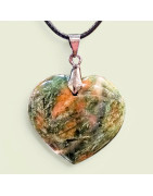 Pendentif Chrysoprase Cœur avec cordon