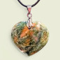 Pendentif Chrysoprase Cœur avec cordon