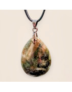 Pendentif Chrysoprase avec cordon