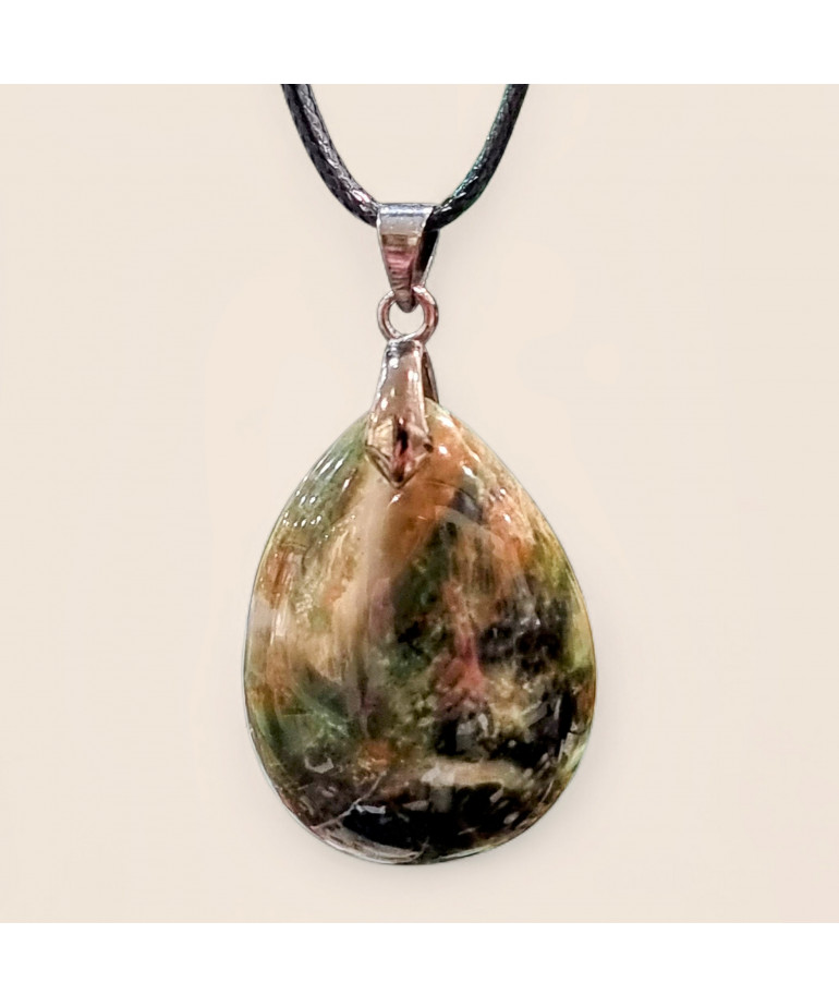 Pendentif Chrysoprase avec cordon
