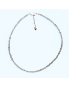 Collier Aigue marine Argent 925 (s)