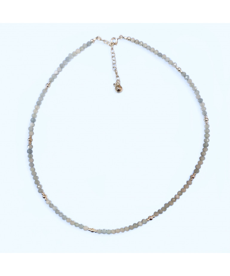 Collier Aigue marine Argent 925 (s)