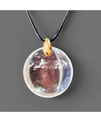 Pendentif Cristal de roche sur cordon (s)