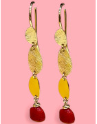 Boucles Corail Argent 925 Plaqué or Vermeil (s)