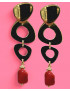Boucles Corail Argent 925 Plaqué or Vermeil (s)