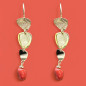 Boucles Corail Argent 925 Plaqué or Vermeil (s)