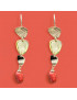 Boucles Corail Argent 925 Plaqué or Vermeil (s)