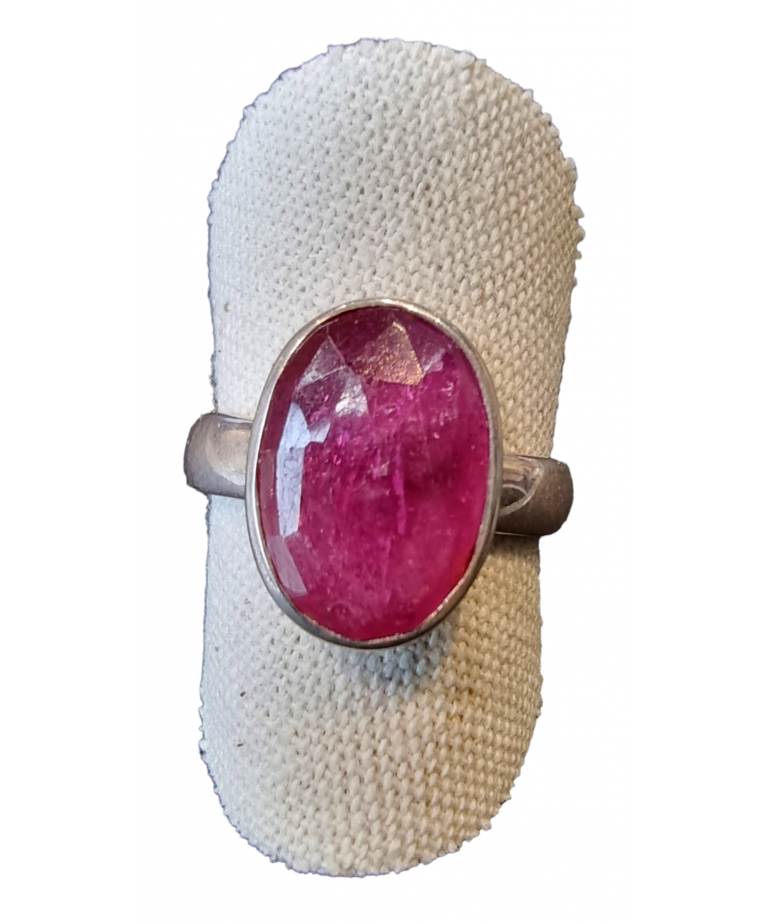 Bague Rubis argent 925 Taille 60