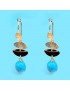 Boucles Turquoise Argent 925 Plaqué or Vermeil (s)
