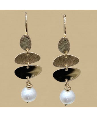 Boucles Perle Argent 925 Plaqué or Vermeil (s)