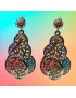 Boucles Email Argent 925 Plaqué or Vermeil (s)