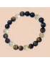 Bracelet 3 yeux Citrine Pierres rondes 8mm (s)
