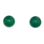 Boucles Agate verte boule Argent 925 (s)