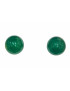 Boucles Agate verte boule Argent 925 (s)