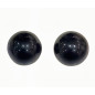 Boucles Onyx Boule Argent 925 (s)