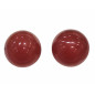 Boucles Cornaline Boule Argent 925 (s)