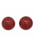 Boucles Cornaline Boule Argent 925 (s)