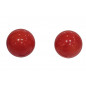 Boucles Corail Boule Argent 925 (s)