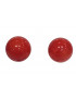 Boucles Corail Boule Argent 925 (s)