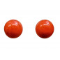Boucles Corail Boule Argent 925 (s)