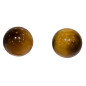 Boucles Œil de tigre Boule Argent 925 (s)