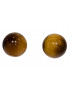 Boucles Œil de tigre Boule Argent 925 (s)