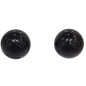 Boucles Onyx Boule Argent 925 (s)