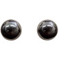Boucles Hématite Boule Argent 925 (s)