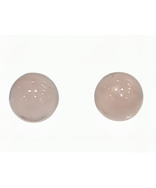 Boucles Quartz rose Boule Argent 925 (s)