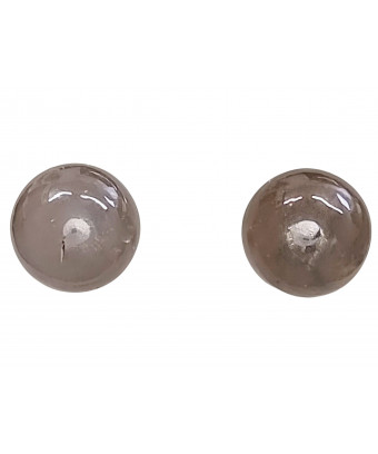 Boucles Quartz Fumé Boule Argent 925 (s)