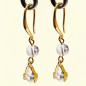 Boucles Cristal de roche Plaquée or (s)