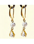Boucles Cristal de roche Plaquée or (s)