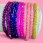 Bracelet Perles de verre Colorées et Facettées (s)