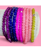 Bracelet Perles de verre Colorées et Facettées enfant (s)