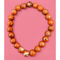 Bracelet Jaspe rouge Pierres rondes Facettés 8mm (s) Bracelet Jaspe rouge Pierres rondes Facettés 8mm (s)
