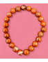 Bracelet Jaspe rouge Pierres rondes Facettés 8mm (s)