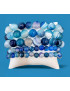 Bracelet Agate bleue naturelle Pierres rondes (s)