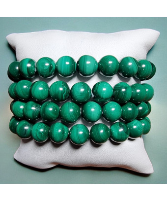 Bracelet Malachite A+ Pierres rondes (s)