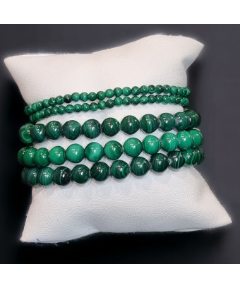 Bracelet Malachite A+ Pierres rondes (s)