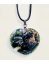 Pendentif Chrysoprase Cœur avec cordon